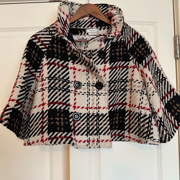 Van Heusen fully lined waistline jacket. Cream, Red and Black. Size M. - Picture 2 of 4